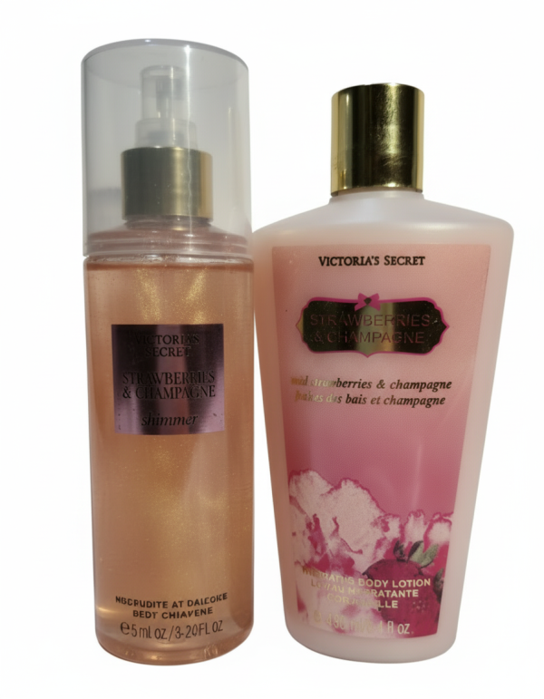 KIT VICTORIA’S SECRET LINHA EXCLUSIVA STRAWBERRIES E CHAMPAGNE - Imagem 1